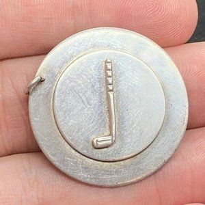 Vintage 1970 Kenwood Club Leonore Doskow Handmade Sterling Silver Pendant Medal